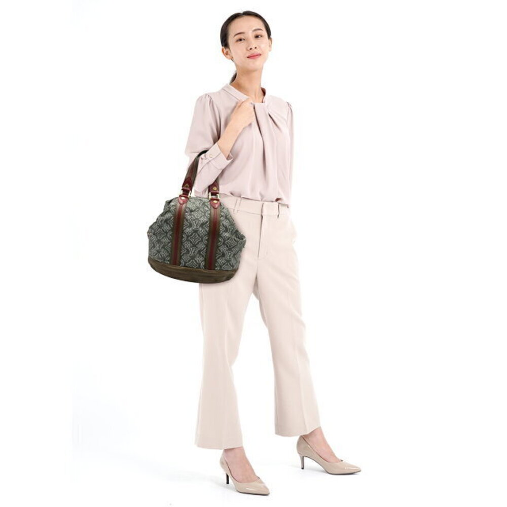 Louis Vuitton Aviator Shoulder Bag Gray khaki Green Red